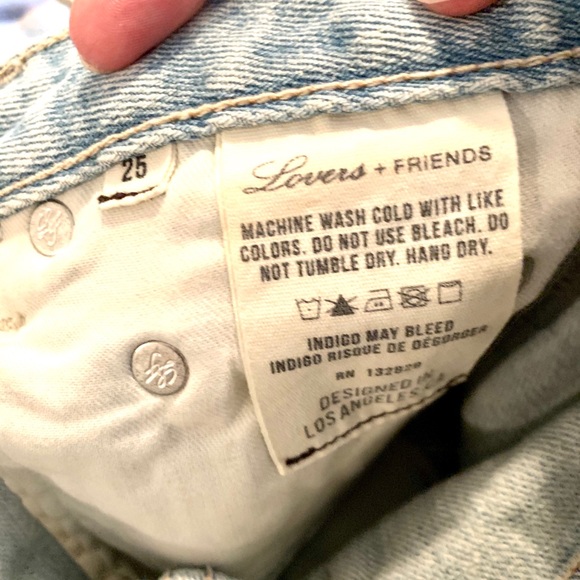 💋 Lovers + Friends Raw Hem High Rise Jean - Picture 5 of 8